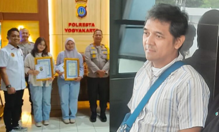 Kolase foto mahasiswi Eviana dan Hogi Minaya yang sama-sama lawan jambret tapi beda nasib