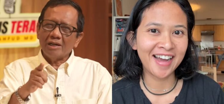 Kolase foto Mahfud MD dan Dwi Sasetyaningtyas