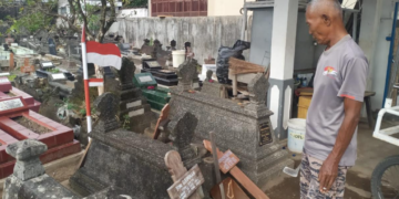 Suasana Makam Sasonoloyo Blunyahrejo di Kemantren Tegalrejo, Kota Yogyakarta, yang sudah penuh, Kamis (12/2/2026).