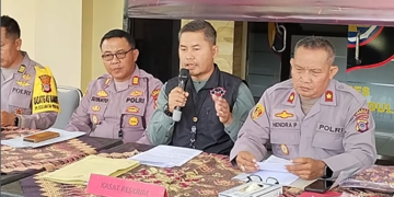 Konferensi pers yang digelar Polres Gunungkidul terkait kasus percobaan pemerkosaan kepada seorang nenek di Playen.