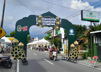 Suasana kawasan Nitikan yang menjadi satu di antara empat titik yang diproyeksi bakal dipadati saat Ramadan