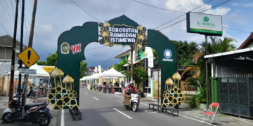 Suasana kawasan Nitikan yang menjadi satu di antara empat titik yang diproyeksi bakal dipadati saat Ramadan