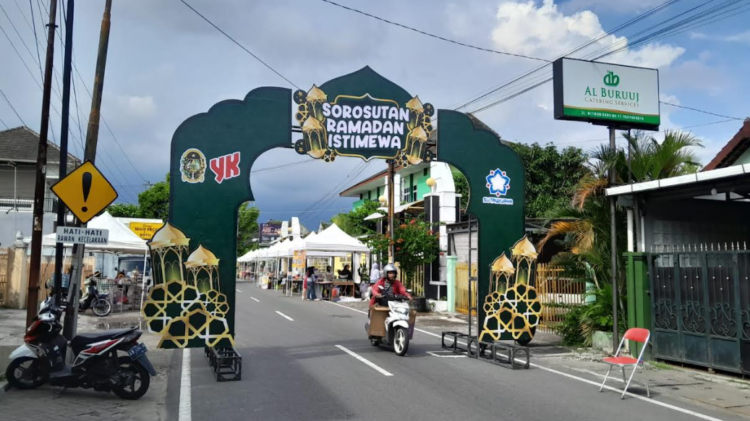 Suasana kawasan Nitikan yang menjadi satu di antara empat titik yang diproyeksi bakal dipadati saat Ramadan