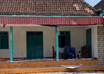 Lokasi rumah di Sanden, Bantul yang terdampak ledakan petasan hingga membuat dua remaja mengalami luka-luka, Minggu (22/2/2026)