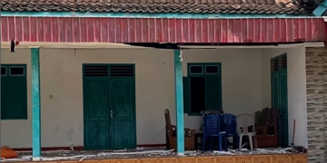 Lokasi rumah di Sanden, Bantul yang terdampak ledakan petasan hingga membuat dua remaja mengalami luka-luka, Minggu (22/2/2026)