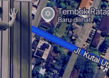 Ilustrasi tembok ratapan solo yang mengarah ke kediaman atau rumah Jokowi.