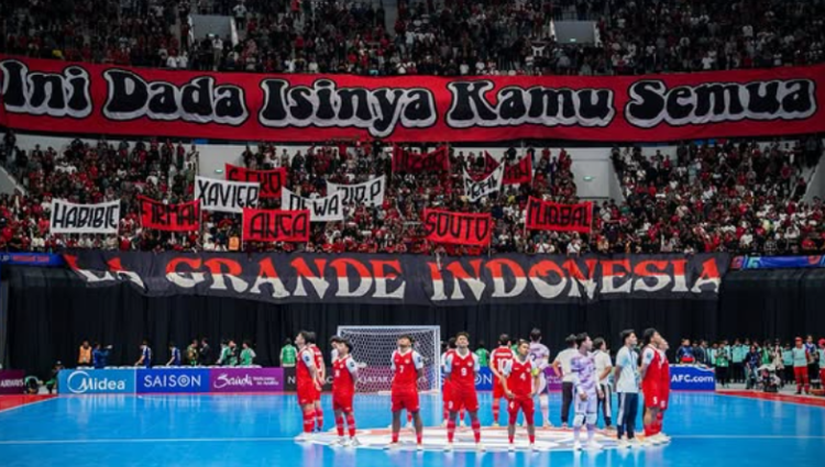 Timnas Futsal Indonesia usai menorehkan sejarah tembus final Piala Asia 2026