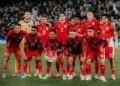 Skuad Timnas Indonesia saat menghadapi Arab Saudi di Kualifikasi Piala Dunia 2026.