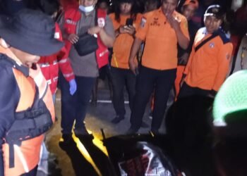 Korban tenggelam di muara Sungai Serang berhasil ditemukan pada Minggu malam (8/3/2026). (Basarnas Yogyakarta)