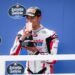 Pebalap Indonesia yang memperkuat Honda Team Asia, Veda Ega Pratama, menicum trofi pebalap terbaik ketiga pada balapan Moto3 GP Brasil 2026 di Sirkuit Ayrton Senna, Goiania, Minggu (22/3/2026).