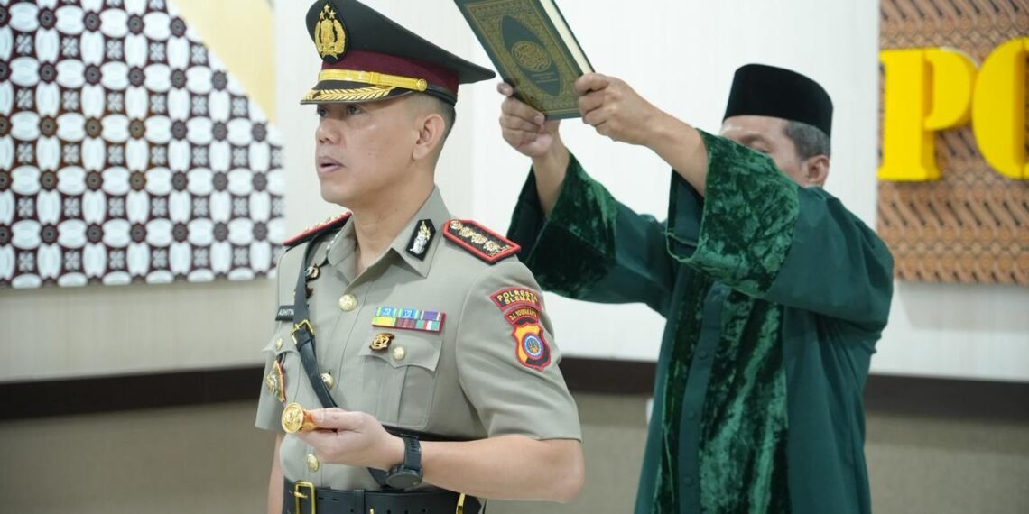 Kombes Pol Adhitya Panji Anom saat dilantik sebagai Kapolresta Sleman, Rabu (11/3/2026).