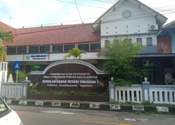 SD Ungaran 1 tampak depan. SD tersebut merupakan satu di antara SD negeri terbaik di Kota Yogyakarta berdasar TPM TKA–TKAD 2026