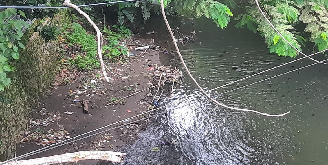 kondisi sungai Bedog, Ngaglik, Sleman, Selasa (3/3/2026)