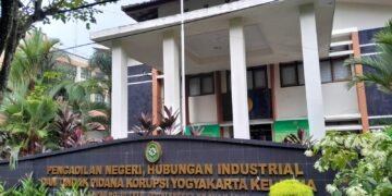 Pengadilan Negeri Yogyakarta yang berada di Jalan Kapas, Kemantren Umbulharjo, Kota Yogyakarta, Rabu (22/4/2026).