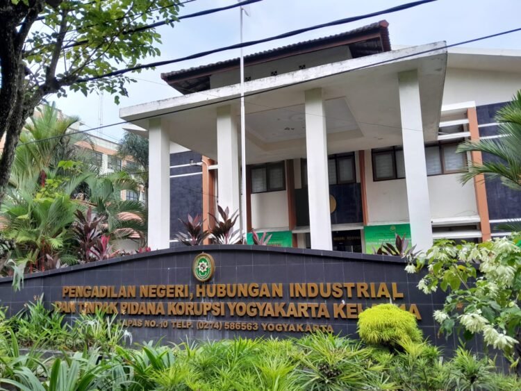 Pengadilan Negeri Yogyakarta yang berada di Jalan Kapas, Kemantren Umbulharjo, Kota Yogyakarta, Rabu (22/4/2026).