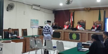 Mantan Bupati Sleman terdakwa kasus korupi Dana Hibah Pariwisata, Sri Purnomo, dalam persidangan yang digelar Jumat (27/3/2026).
