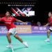 Pasangan ganda putra Indonesia, Sabar Karyaman Gutama/Moh Reza Pahlevi Isfahani, saat bertanding di ajang Thomas Cup 2026.