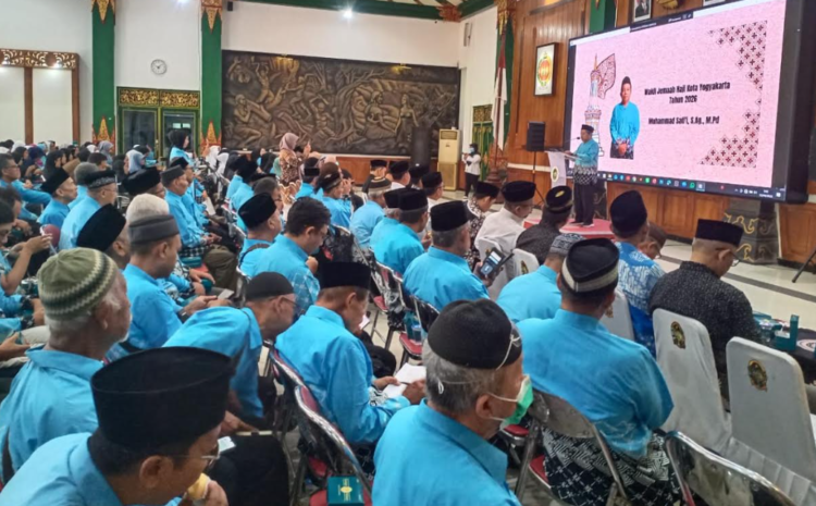 Pemkot Yogyakarta gelar acara pamitan calon jamaah haji asal Kota Yogyakarta di Ruang Pandhawa Balaikota Yogyakarta, pada Rabu (15/4/2026).