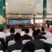 Bupati Sleman Harda Kiswaya didampingi Wakil Bupati Danang Maharsa bersama Ketua DPRD Sleman Gustan Ganda menghadiri pelantikan pejabat baru di lingkungan Pemkab Sleman di Pendapa Parasamya, Selasa (21/4/2026)