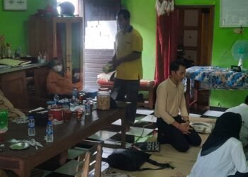 Kondisi posko darurat keracunan makanan akibat acara pamitan haji di Padukuhan Toragan, Tlogoadi, Mlati, Sleman, DIY, Senin (4/5/2026).
