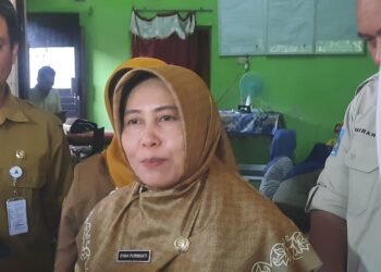 Panewu Mlati Dyah Purwanti saat diwawancarai terkait keracunan di Padukuhan Toragan, Senin (4/5/2026).