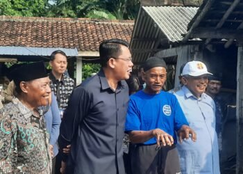 Wakil Bupati Sleman Dananv Maharsa saat memantau ketersediaan hewan kurban di peternakan kelompok masyarakat, Gamoing, Sleman, DIY, Selasa (5/5/2026).