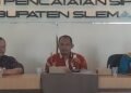 Kepala Disdukcapil Kabupaten Sleman Arifin memaparkan terobosan pelayanan lewat Laskar Prima