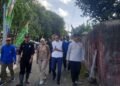 Anggota Dewan Perwakilan Daerah (DPD) DPD RI Ahmad Syauqi Soeratno saat melakukan pemantauan dalam di bantaran Kali Code, Mergangsan, Kota Yoguakarta, DIY, bersama Pimpinan Daerah Muhammadiyah (PDM) dan Pejabat Pemerintah Kota Yogyakarta, Minggu (24/5/2026).