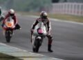 Pebalap Indonesia, Veda Ega Pratama, saat tampil di Moto3 Prancis.