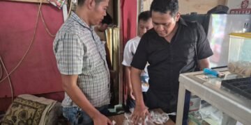 Polsek Sewon melakukan penyitaan terhadap sejumlah minuman kemasan beralkohol di Padukuhaj Salakan, Bangunharjo, Sewon, Bantul, DIY, Rabu (6/5/2026). (Polres Bantul)