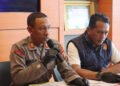 Kapolsek Kretek AKP Joko Mulyono saat rilis kasus kekerasan dalam rumah tangga di sebuah losmen di Parangtritis, Kretek, Bantul, DIY. (Polres Bantul)