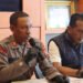 Kapolsek Kretek AKP Joko Mulyono saat rilis kasus kekerasan dalam rumah tangga di sebuah losmen di Parangtritis, Kretek, Bantul, DIY. (Polres Bantul)