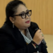 Bupati Gunungkidul Endah Subekti Kuntariningsih memaparkan masalah yang ada di wilayahnya dalam kegiatan Rakordal DIY, Kamis (30/4/2026)
