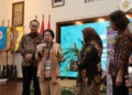 Presiden ke-5 Indonesia Megawati Soekarnoputri memberikan arahan dalam forum National Policy Dialogue yang digelar di UGM, Jumat (22/5/2026)