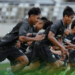 Para penggawa PSS Sleman berlatih di Stadion Maguwoharjo jelang menghadapi laga penentuan kontra PSIS Semarang, Minggu (3/5/2026)