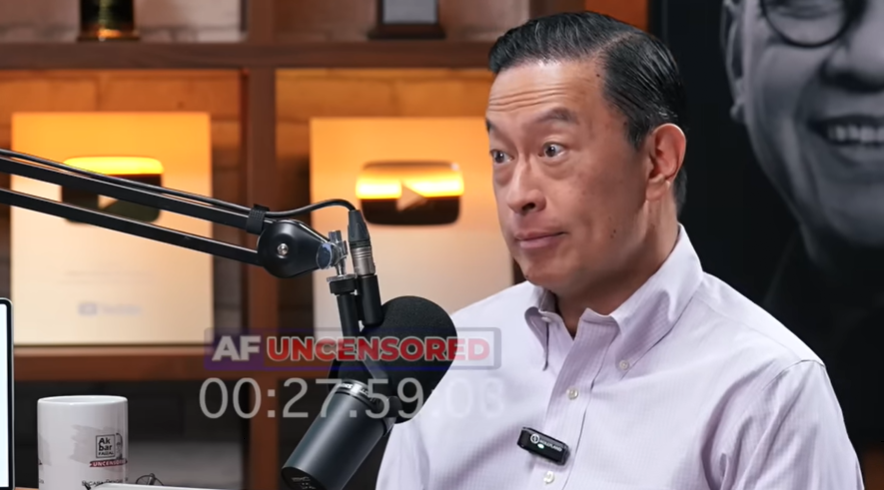 Tom Lembong saat berbicara di podcast Akbar Faizal Uncensored.