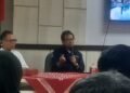 Dosen Departemen Teknik Universitas Gadjah Mada (UGM) Sarju Winardi saat menyampaikan paparanya terkait kebakaran misterius di sebuah rumah di Padukuhan Kasuran, Margomulyo, Seyegan, Sleman, Kamis (4/6/2026).