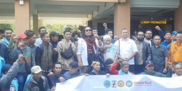 Sejumlah mantan karyawan PT IDE Studio mendatangi Polda DIY meninjau laporan pelamggaran ketenagakerjaan yang dilakukan oleh perusahaan, Selasa (17/6/2026).