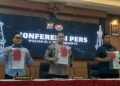 Jumpa pers kasus penyalahgunaan izin Tanah Kas Desa oleh mantan Lurah Condongcatur Reno Candra Sangaji di Mapolda DIY, Selasa (30/6/2026).