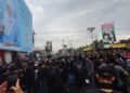 Ribuan massa dari berbagai elemen ikut dalam Aksi Rakyat Memanggil di pertigaan Gejayan, Sleman, Sabtu (13/6/2026).
