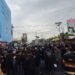 Ribuan massa dari berbagai elemen ikut dalam Aksi Rakyat Memanggil di pertigaan Gejayan, Sleman, Sabtu (13/6/2026).