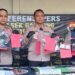 Jumpa pers kasus pemerasan dan pengancaman di Jalqqn Siliwangi, Salakan, Trihanggo, Gamping, Sleman, Selasa (23/6/2026).
