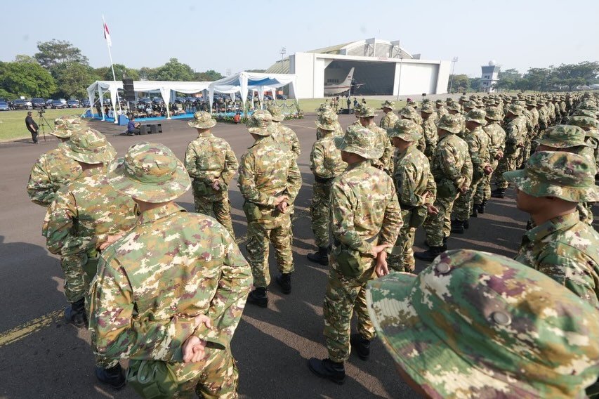 Pelatihan militer dalam program Koperasi Desa Merah Putih dan Kampung Nelayan.