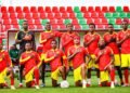 Para pemain Timnas Mozambik saat menjalani latihan di ajang Piala Afrika 2025.