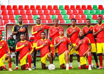 Para pemain Timnas Mozambik saat menjalani latihan di ajang Piala Afrika 2025.