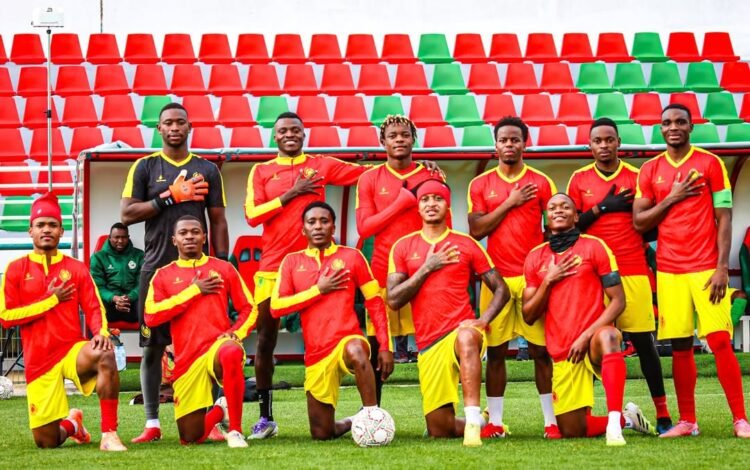 Para pemain Timnas Mozambik saat menjalani latihan di ajang Piala Afrika 2025.