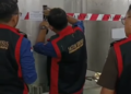 Tim dari Kejati DIY melakukan penyegelan terhadap alat produksi susu pada factory sharing yang terletak di Pakem, Sleman, Kamis (25/6/2026)