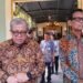 Wamen PKP, Fahri Hamzah (kiri), dan Gubernur Daerah Istimewa Yogyakarta, Sri Sultan Hamengku Buwono X, ditemui usai pertemuan di Gedhong Wilis kompleks Kantor Kepatihan DIY, pada Selasa (14/7/2026).