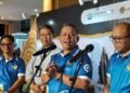 Wamen UMKM, Helvi Moraza, saat menghadiri perjanjian kerja sama Kementerian UMKM dan Aprindo untuk menghapus biaya listing fee produk usaha mikro masuk ke ritel modern, di Teras Malioboro 1 Kota Yogyakarta, Jumat (17/7/2026) malam.