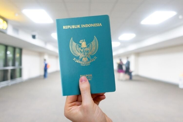 Ilustrasi paspor Indonesia.
